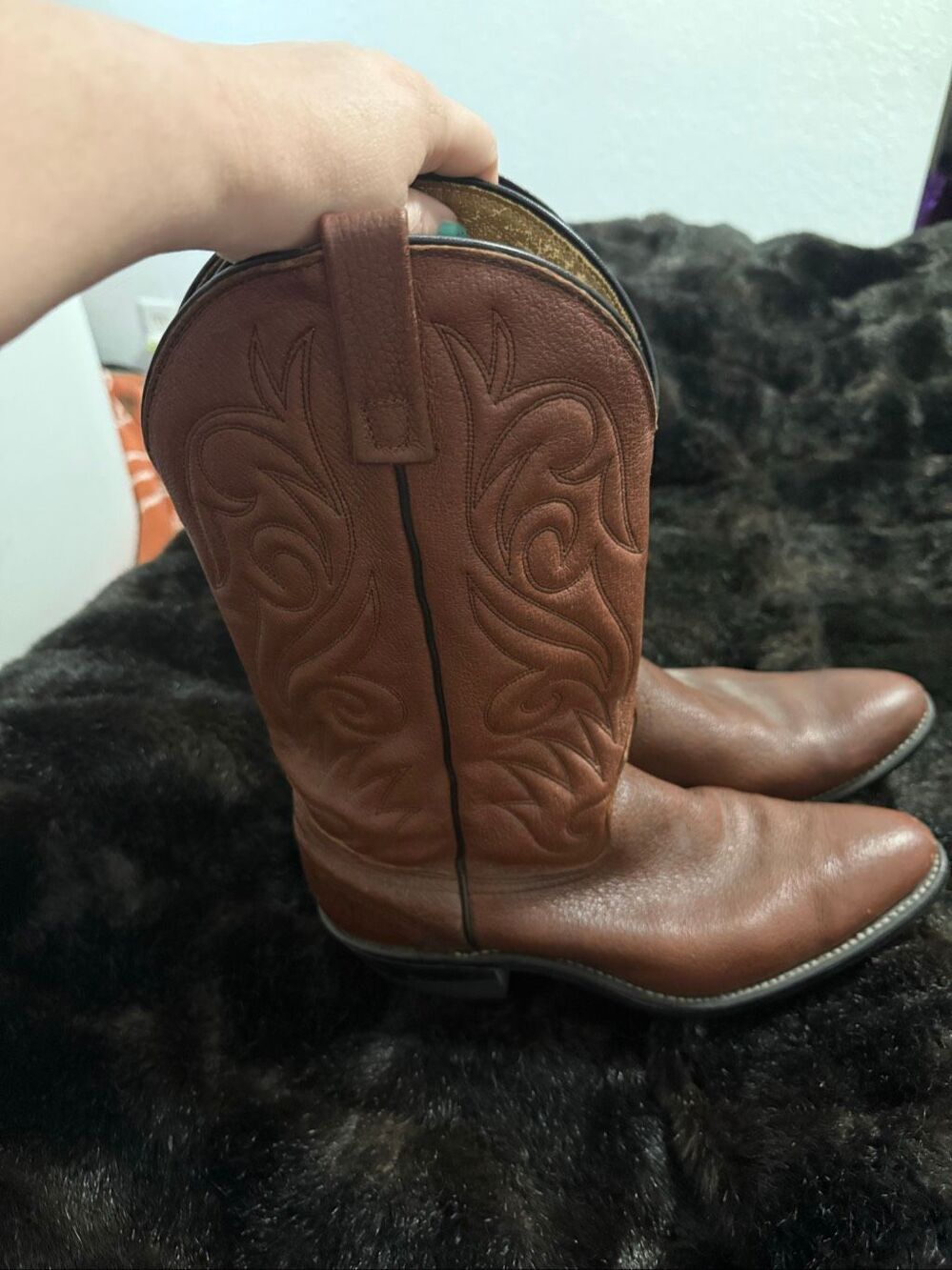 UFCW Leather Western Boots, Desert Brown  Men's, Size 10 D southwest